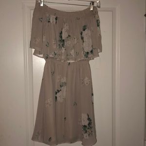 Show Me Your MuMu mini dress off the shoulders!